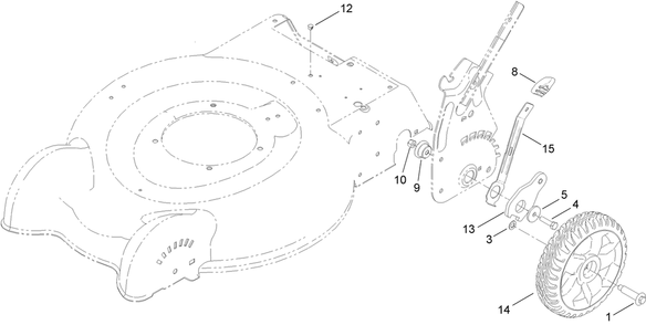 Rear Wheel Assembly Diagram and Parts List for 10630 (313000001 - 313999999)(2013) Lawn Boy Lawn Mower